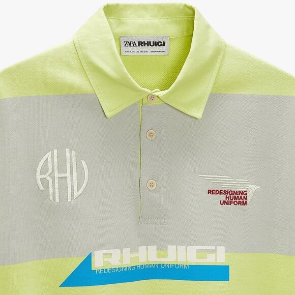 ZARA X RHUIGI COLOR BLOCK POLO Sweatshirt - Picture 6 of 9
